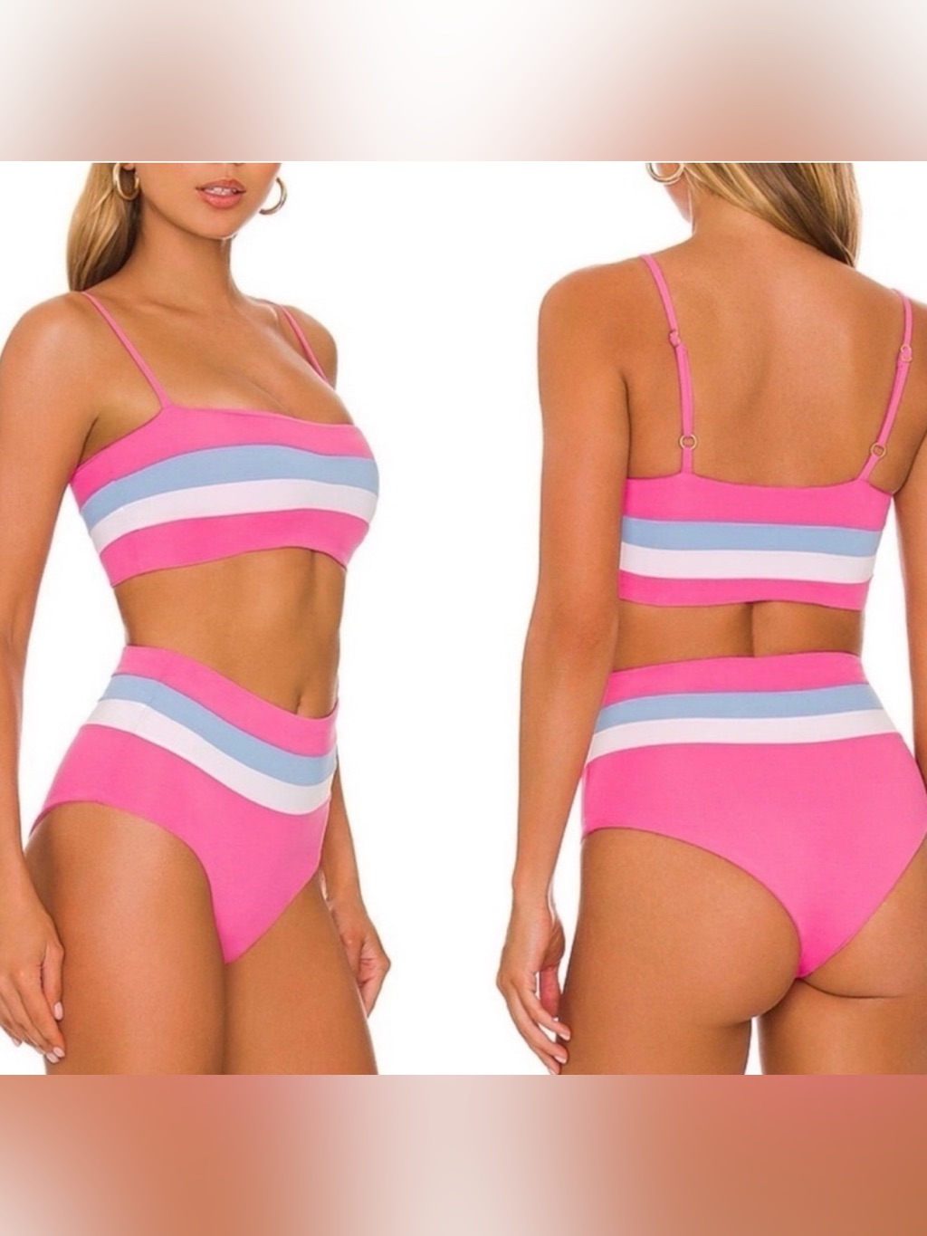 Nwt L*Space Portia Bubblegum Bikini Swimsuit Set